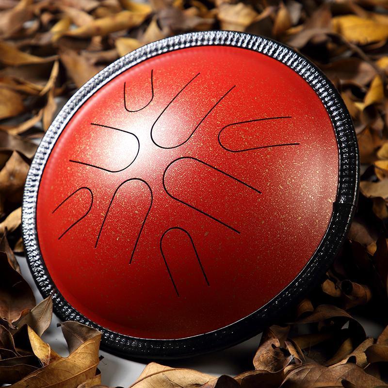 HLURU Class A Copper Disc Steel Tongue Drum 10 Inches 8 Tones Japanese Folk Mode Travel Drums - HLURU.SHOP