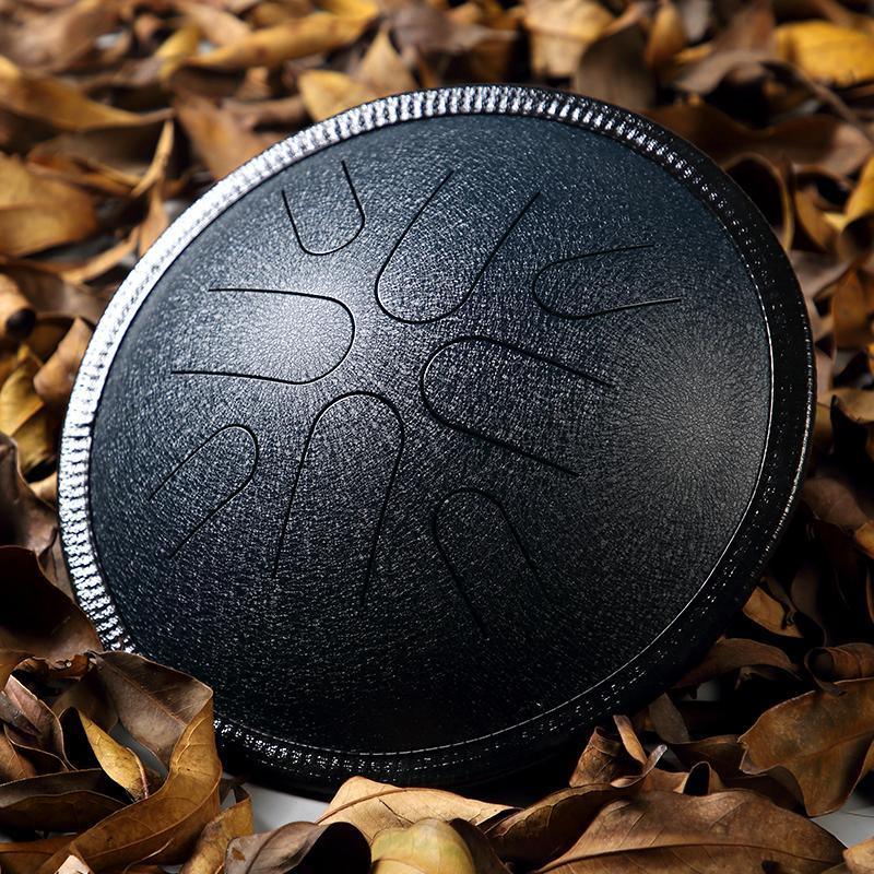 HLURU Class A Copper Disc Steel Tongue Drum 10 Inches 8 Tones Japanese Folk Mode Travel Drums - HLURU.SHOP