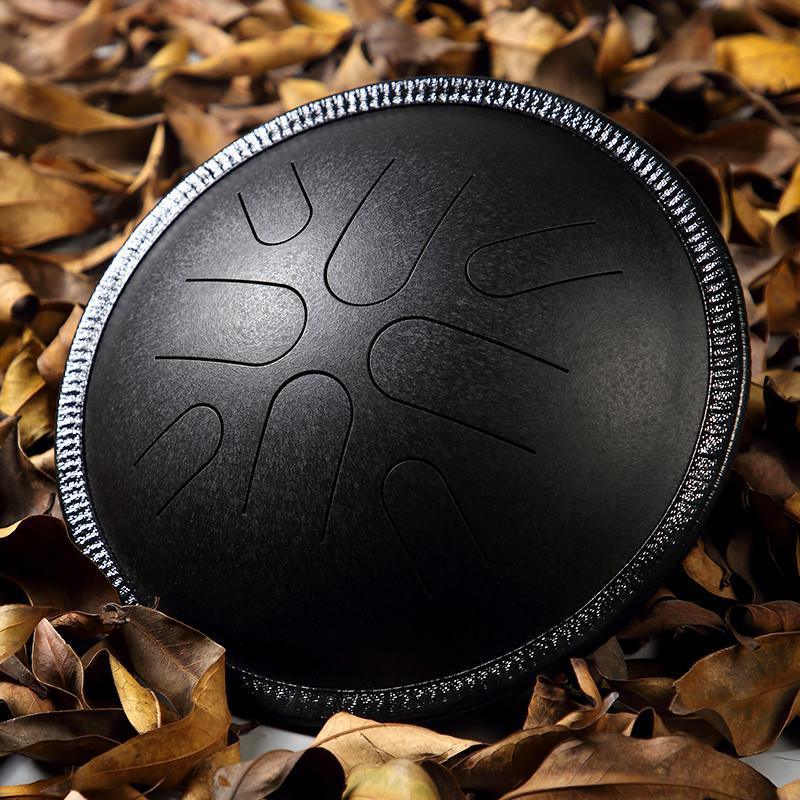 HLURU Class A Copper Disc Steel Tongue Drum 10 Inches 8 Tones Japanese Folk Mode Travel Drums - HLURU.SHOP