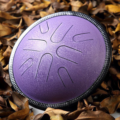 HLURU Class A Copper Disc Steel Tongue Drum 10 Inches 8 Tones Japanese Folk Mode Travel Drums - HLURU.SHOP