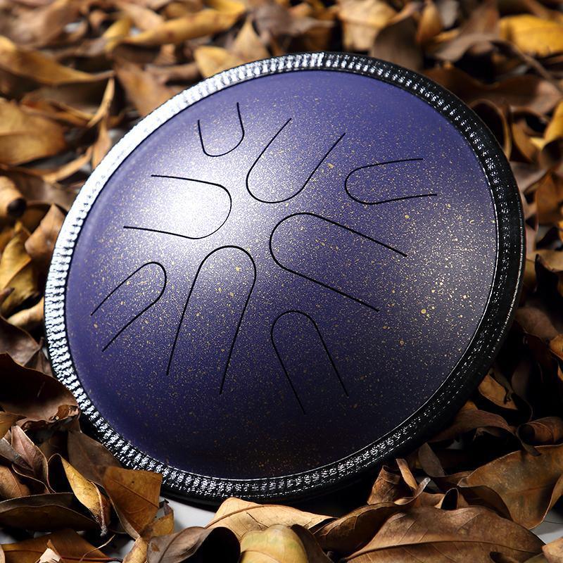 HLURU Class A Copper Disc Steel Tongue Drum 10 Inches 8 Tones Japanese Folk Mode Travel Drums - HLURU.SHOP