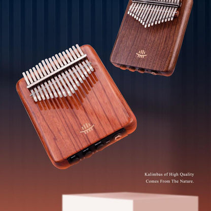 HLURU EQ 17/21 Key Flat Board Kalimba Thumb Piano, American Black Walnut / African Walnut Single Board C Tone Kalimba Instrument - HLURU.SHOP