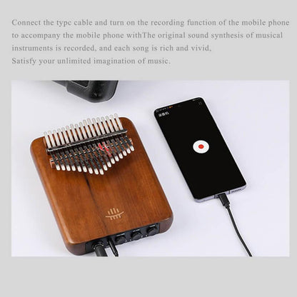 HLURU EQ 17/21 Key Flat Board Kalimba Thumb Piano, American Black Walnut / African Walnut Single Board C Tone Kalimba Instrument - HLURU.SHOP