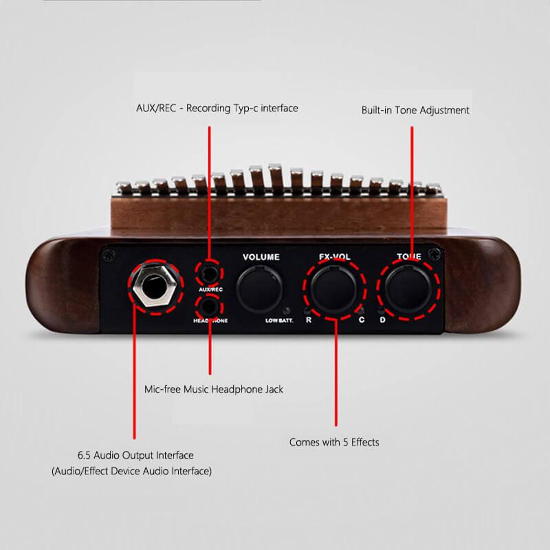 HLURU EQ 17/21 Key Flat Board Kalimba Thumb Piano, American Black Walnut / African Walnut Single Board C Tone Kalimba Instrument - HLURU.SHOP