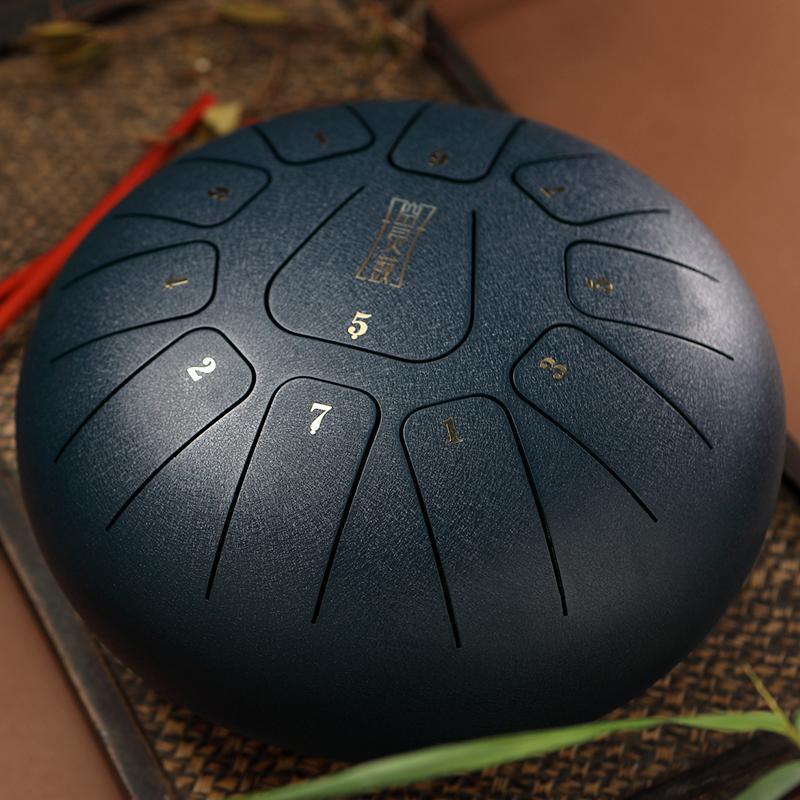 HLURU Huashu Carbon Steel Tongue Drum 11 Tone C Key Square Tongue - 12 Inches / 11 Notes - HLURU.SHOP