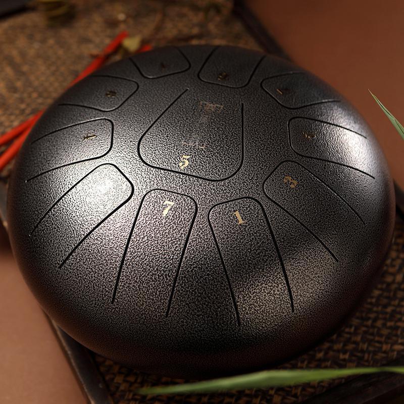 HLURU Huashu Carbon Steel Tongue Drum 11 Tone C Key Square Tongue - 12 Inches / 11 Notes - HLURU.SHOP