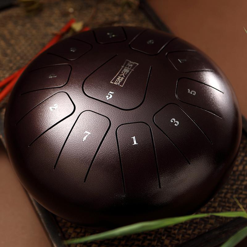 HLURU Huashu Carbon Steel Tongue Drum 11 Tone C Key Square Tongue - 12 Inches / 11 Notes - HLURU.SHOP