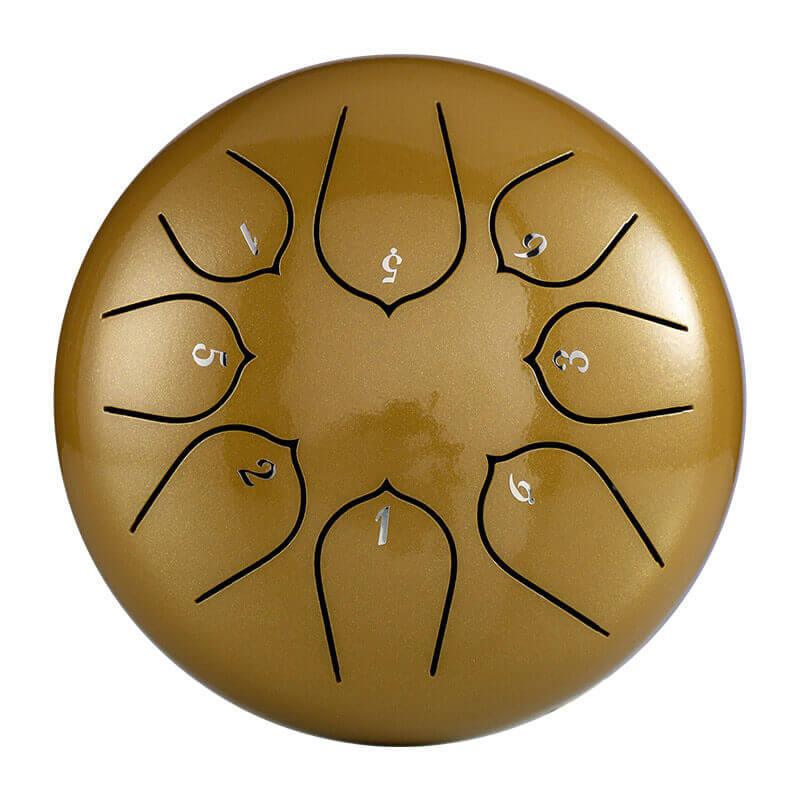 HLURU Huashu Lotus Carbon Steel Tongue Drum 6'' 8 Tone C Key - 6 Inches / 8 Notes - HLURU.SHOP