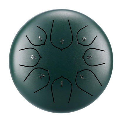 HLURU Huashu Lotus Carbon Steel Tongue Drum 6'' 8 Tone C Key - 6 Inches / 8 Notes - HLURU.SHOP