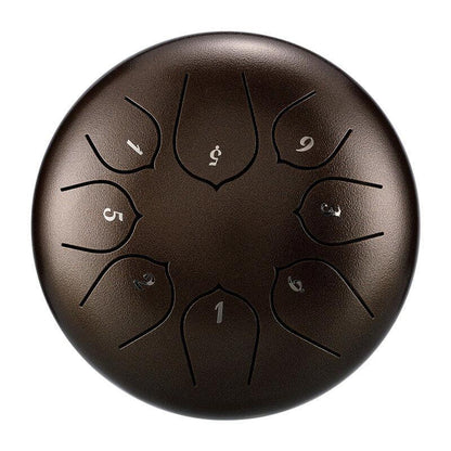 HLURU Huashu Lotus Carbon Steel Tongue Drum 6'' 8 Tone C Key - 6 Inches / 8 Notes - HLURU.SHOP