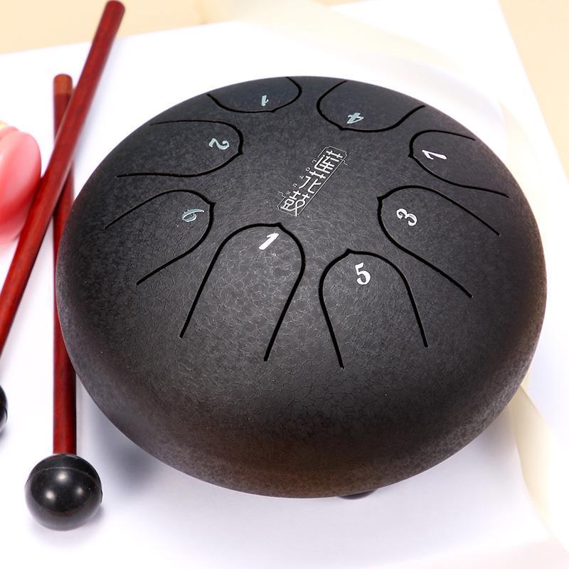 HLURU Huashu Lotus Carbon Steel Tongue Drum 6'' 8 Tone C Key For Children - 6 Inches / 8 Notes - HLURU.SHOP