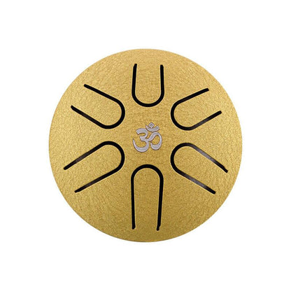 HLURU Huashu Mini Titanium Steel Tongue Drum 3 Inches 6 Notes A5 Tone Pocket Drum For Beginners - HLURU.SHOP