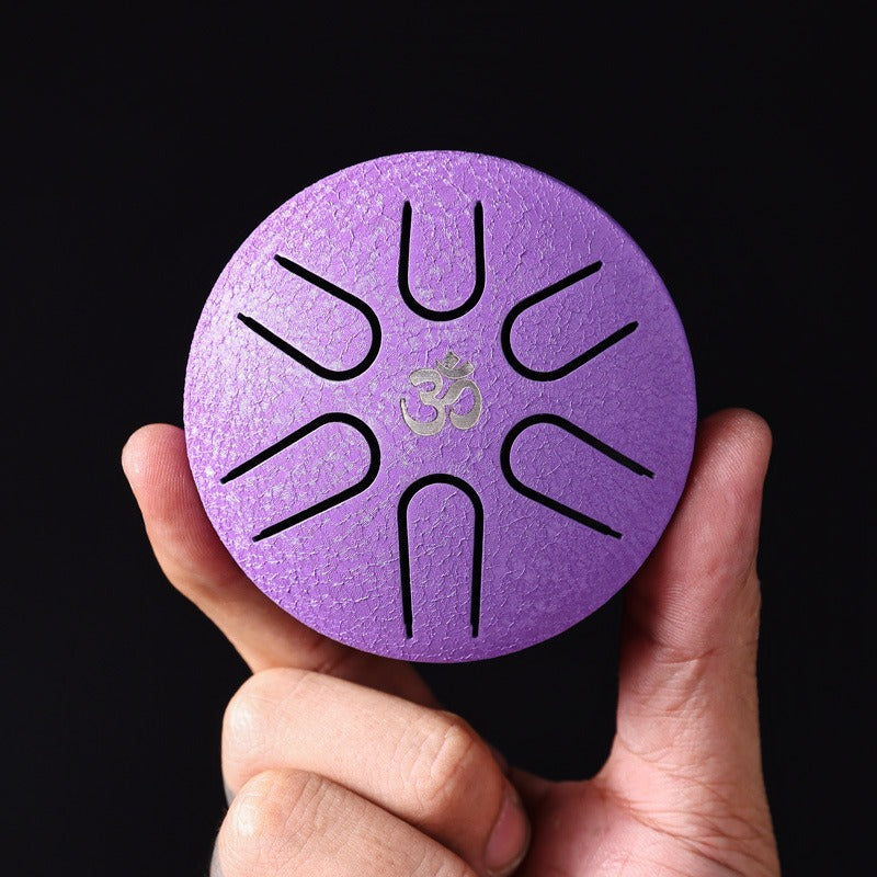 HLURU Huashu Mini Titanium Steel Tongue Drum 3 Inches 6 Notes A5 Tone Pocket Drum For Beginners - HLURU.SHOP