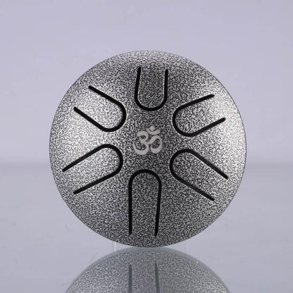 HLURU Huashu Mini Titanium Steel Tongue Drum 3 Inches 6 Notes A5 Tone Pocket Drum For Beginners - HLURU.SHOP