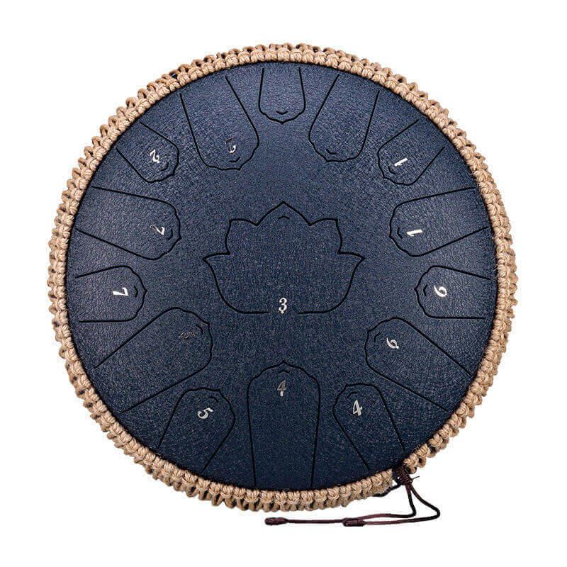 HLURU Huashu Upgrade Lotus 2TH Generation 13 Inches 15 Notes C Major Carbon Steel Tongue Drum - HLURU.SHOP