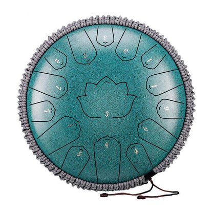 HLURU Huashu Upgrade Lotus 2TH Generation 13 Inches 15 Notes C Major Carbon Steel Tongue Drum - HLURU.SHOP