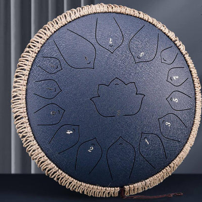 HLURU Huashu Upgrade Lotus 2TH Generation 14 Inches 15 Notes C Major Carbon Steel Tongue Drum - HLURU.SHOP