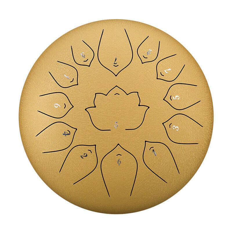 HLURU Huashu Upgrade Lotus 2TH Generation Carbon Steel Tongue Drum 12 Inches 13 Notes C Major - HLURU.SHOP