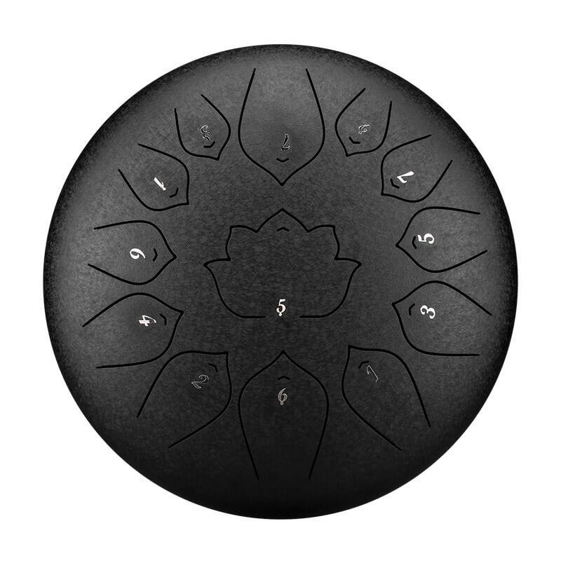 HLURU Huashu Upgrade Lotus 2TH Generation Carbon Steel Tongue Drum 12 Inches 13 Notes C Major - HLURU.SHOP