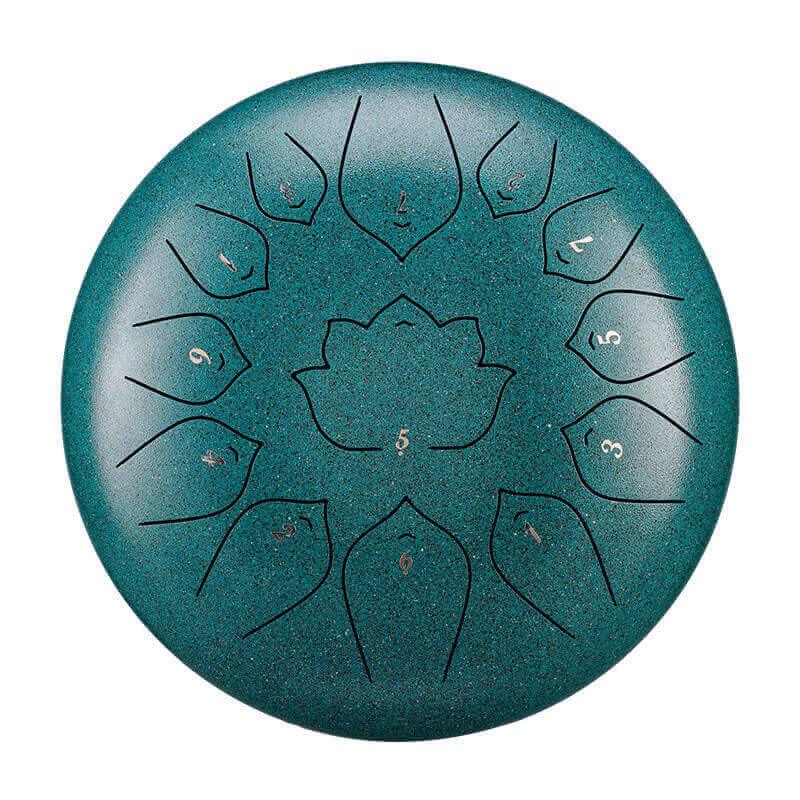 HLURU Huashu Upgrade Lotus 2TH Generation Carbon Steel Tongue Drum 12 Inches 13 Notes C Major - HLURU.SHOP