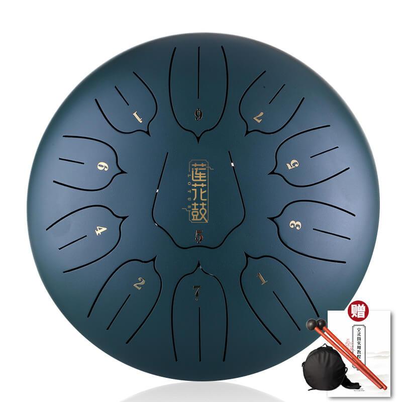 HLURU Huashu Upgrade Lotus Carbon Steel Tongue Drum 10'' 11 Tone D Key - 10 Inches / 11 Notes (18 colors) - HLURU.SHOP