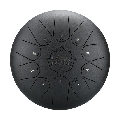 HLURU Huashu Upgrade Lotus Carbon Steel Tongue Drum 10 Inches 11 Notes C Major (6 colors) - HLURU.SHOP