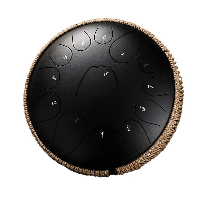 HLURU Huashu Upgrade Lotus Carbon Steel Tongue Drum 12'' 13 Tone C Key - 12 Inches / 13 Notes (11 colors) - HLURU.SHOP