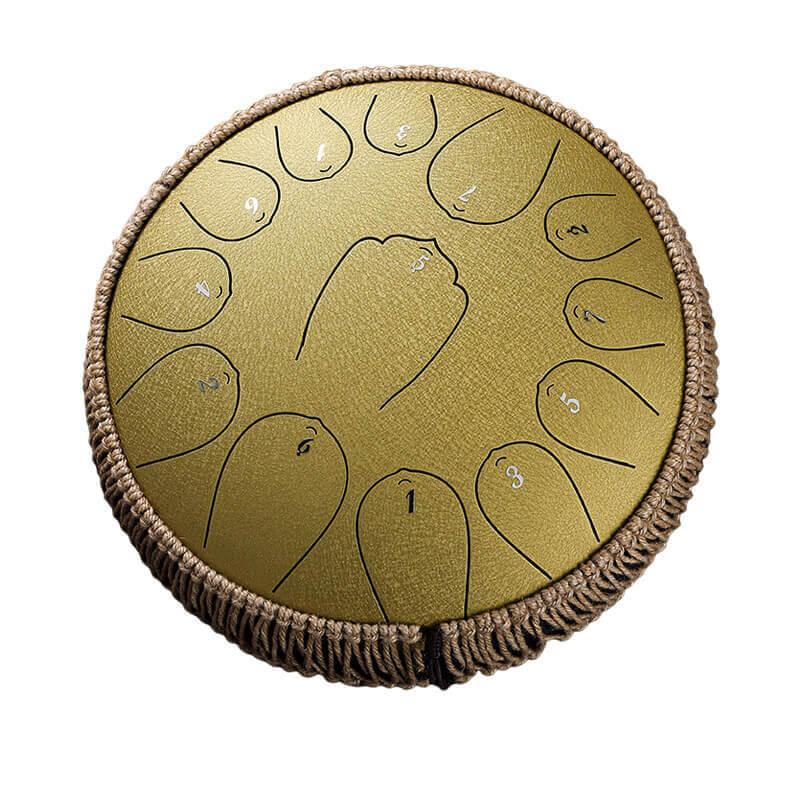 HLURU Huashu Upgrade Lotus Carbon Steel Tongue Drum 12'' 13 Tone C Key - 12 Inches / 13 Notes (11 colors) - HLURU.SHOP