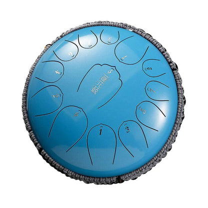 HLURU Huashu Upgrade Lotus Carbon Steel Tongue Drum 12'' 13 Tone C Key - 12 Inches / 13 Notes (11 colors) - HLURU.SHOP