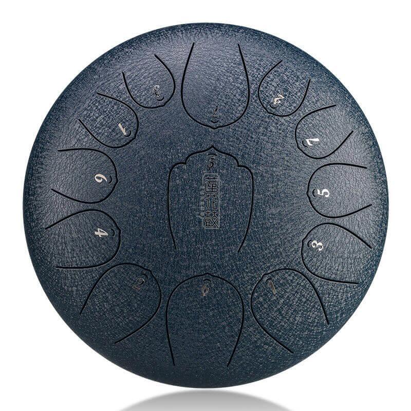 HLURU Huashu Upgrade Lotus Carbon Steel Tongue Drum 12'' 13 Tone C Key - 12 Inches / 13 Notes (11 colors) - HLURU.SHOP