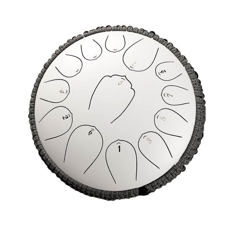 HLURU Huashu Upgrade Lotus Carbon Steel Tongue Drum 12'' 13 Tone C Key - 12 Inches / 13 Notes (11 colors) - HLURU.SHOP