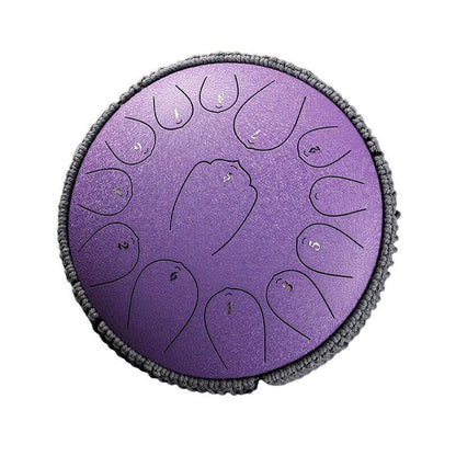 HLURU Huashu Upgrade Lotus Carbon Steel Tongue Drum 12'' 13 Tone C Key - 12 Inches / 13 Notes (11 colors) - HLURU.SHOP