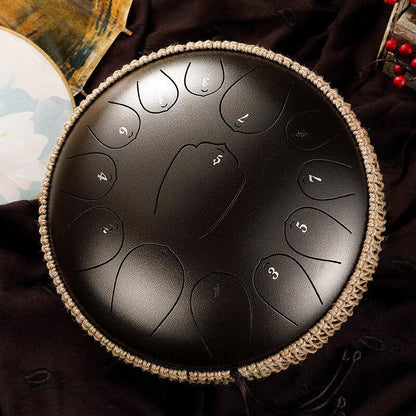 HLURU Huashu Upgrade Lotus Carbon Steel Tongue Drum 12'' 13 Tone C Key - 12 Inches / 13 Notes (11 colors) - HLURU.SHOP