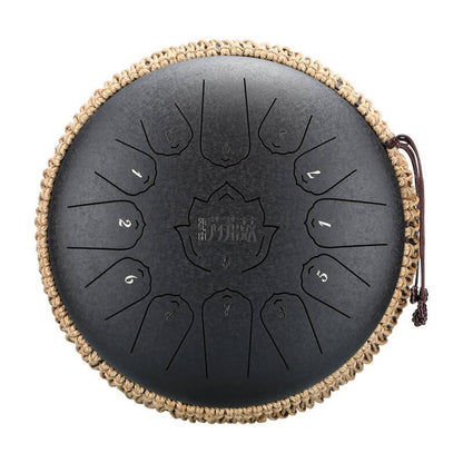 HLURU Huashu Upgrade Lotus Carbon Steel Tongue Drum 12 Inches 13 Notes C Major (6 colors) - HLURU.SHOP