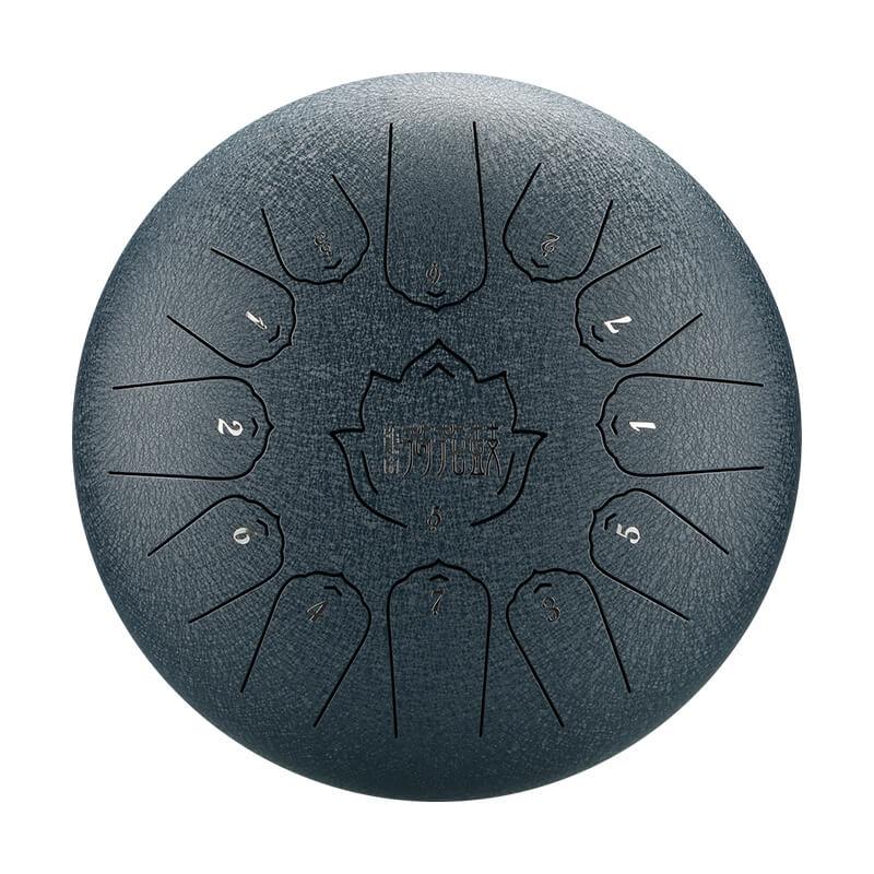 HLURU Huashu Upgrade Lotus Carbon Steel Tongue Drum 12 Inches 13 Notes C Major (6 colors) - HLURU.SHOP