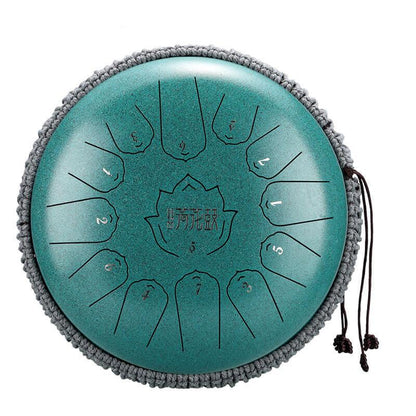 HLURU Huashu Upgrade Lotus Carbon Steel Tongue Drum 12 Inches 13 Notes C Major (6 colors) - HLURU.SHOP