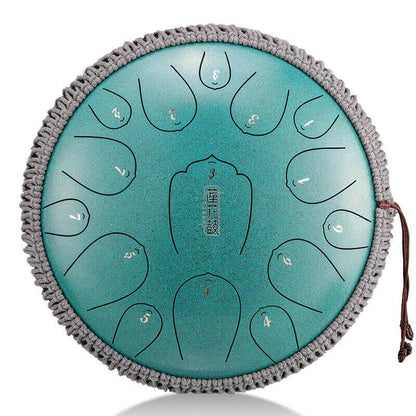 HLURU Huashu Upgrade Lotus Carbon Steel Tongue Drum 13 Inches 15 Notes D Key (C KEY Can Be Customized) - HLURU.SHOP