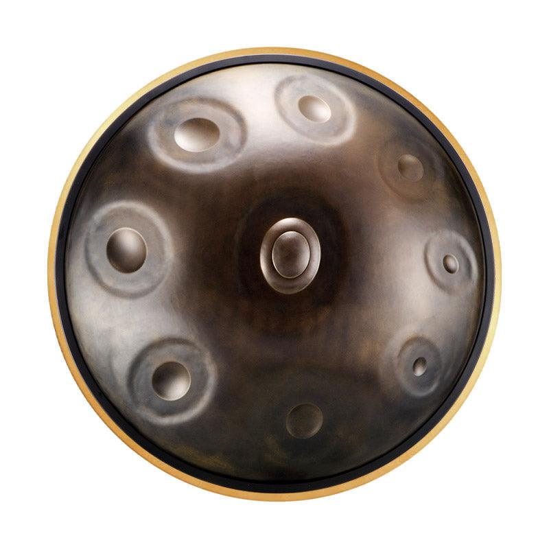 HLURU Level A Upgrade Bronze Kurd Scale D Minor 22 Inch 9/10 Notes 1.2mm Nitride Steel Handpan Drum, Available in 440 Hz, High-end Percussion Instrument - HLURU.SHOP