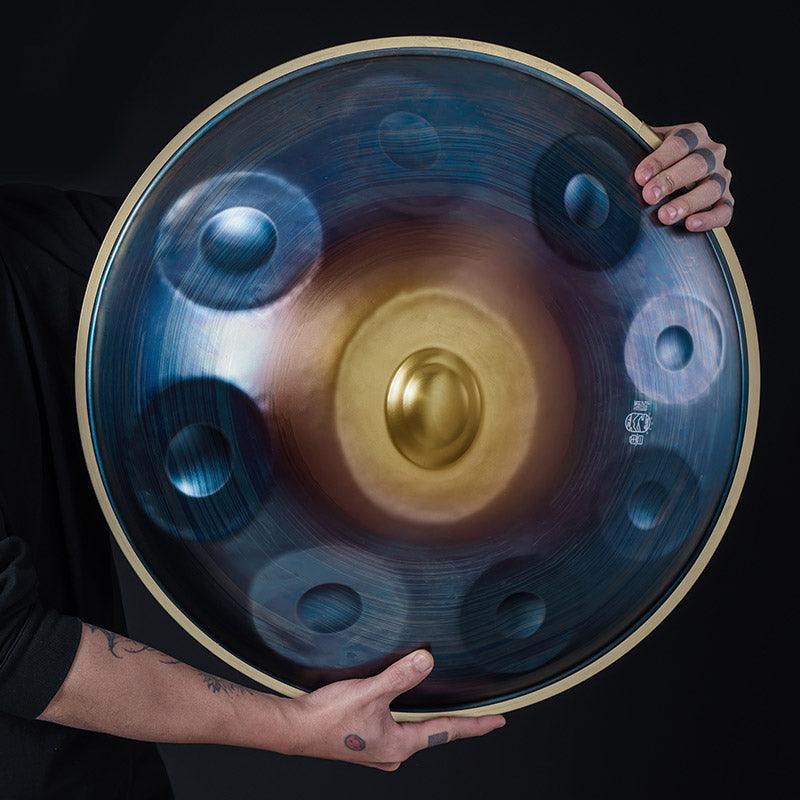 HLURU Level A Upgrade Rotation Kurd Scale D Minor 22 Inch 9/10 Notes 1.2mm Nitride Steel Handpan Drum, Available in 440 Hz, High-end Percussion Instrument - HLURU.SHOP