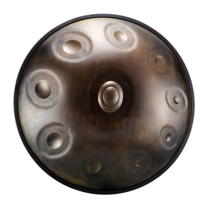 HLURU Level B Upgrade Bronze Kurd Scale D Minor 22 Inch 9/10 Notes 1.2mm Nitride Steel Handpan Drum, Available in 440 Hz, High-end Percussion Instrument - HLURU.SHOP