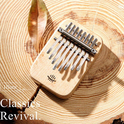 HLURU Mini 8 Key Flat Board Kalimba Thumb Piano, Maple Single Board C Tone Kalimba Instrument - HLURU.SHOP