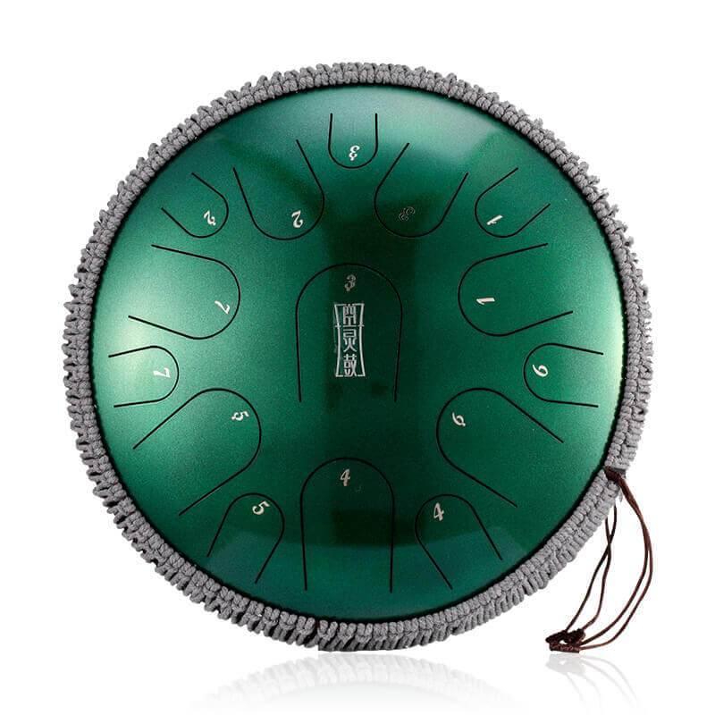 HLURU Pearl Paint Titanium Steel Tongue Drum C Major & D Major 14 Inch 15 Note Percussion Instrument For Yoga Meditation - HLURU.SHOP