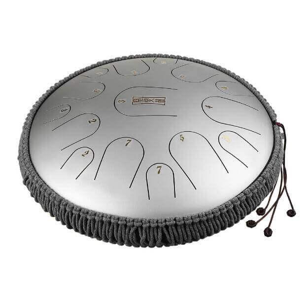 HLURU Pearl Paint Titanium Steel Tongue Drum C Major & D Major 14 Inch 15 Note Percussion Instrument For Yoga Meditation - HLURU.SHOP