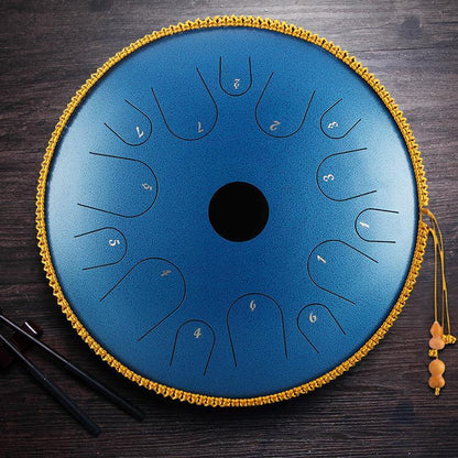 HLURU Professional Performance Copper Disc Steel Tongue Drum 14 Inches 14 Notes C Key Butterfly Drum - HLURU.SHOP