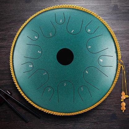 HLURU Professional Performance Copper Disc Steel Tongue Drum 14 Inches 14 Notes C Key Butterfly Drum - HLURU.SHOP