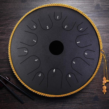 HLURU Professional Performance Copper Disc Steel Tongue Drum 14 Inches 14 Notes C Key Butterfly Drum - HLURU.SHOP