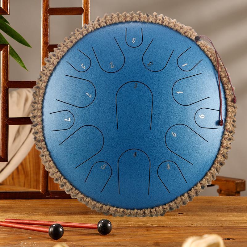 HLURU Professional Performance Titanium Steel Tongue Drum 13 Inches 15 Notes C Major D Major - HLURU.SHOP