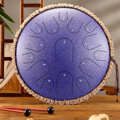 HLURU Professional Performance Titanium Steel Tongue Drum 13 Inches 15 Notes C Major D Major - HLURU.SHOP