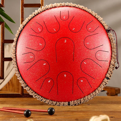 HLURU Professional Performance Titanium Steel Tongue Drum 13 Inches 15 Notes C Major D Major - HLURU.SHOP