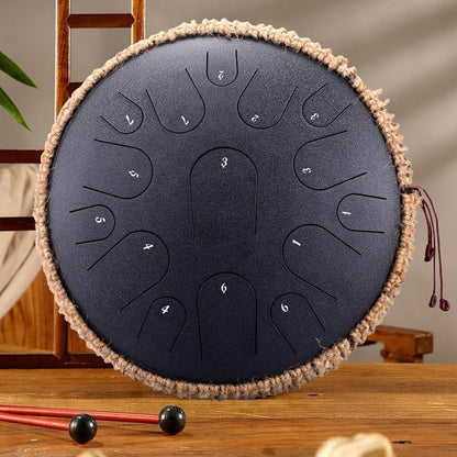 HLURU Professional Performance Titanium Steel Tongue Drum 13 Inches 15 Notes C Major D Major - HLURU.SHOP